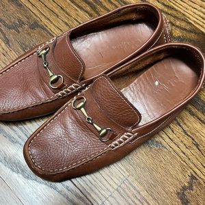 Brown driving moccasins